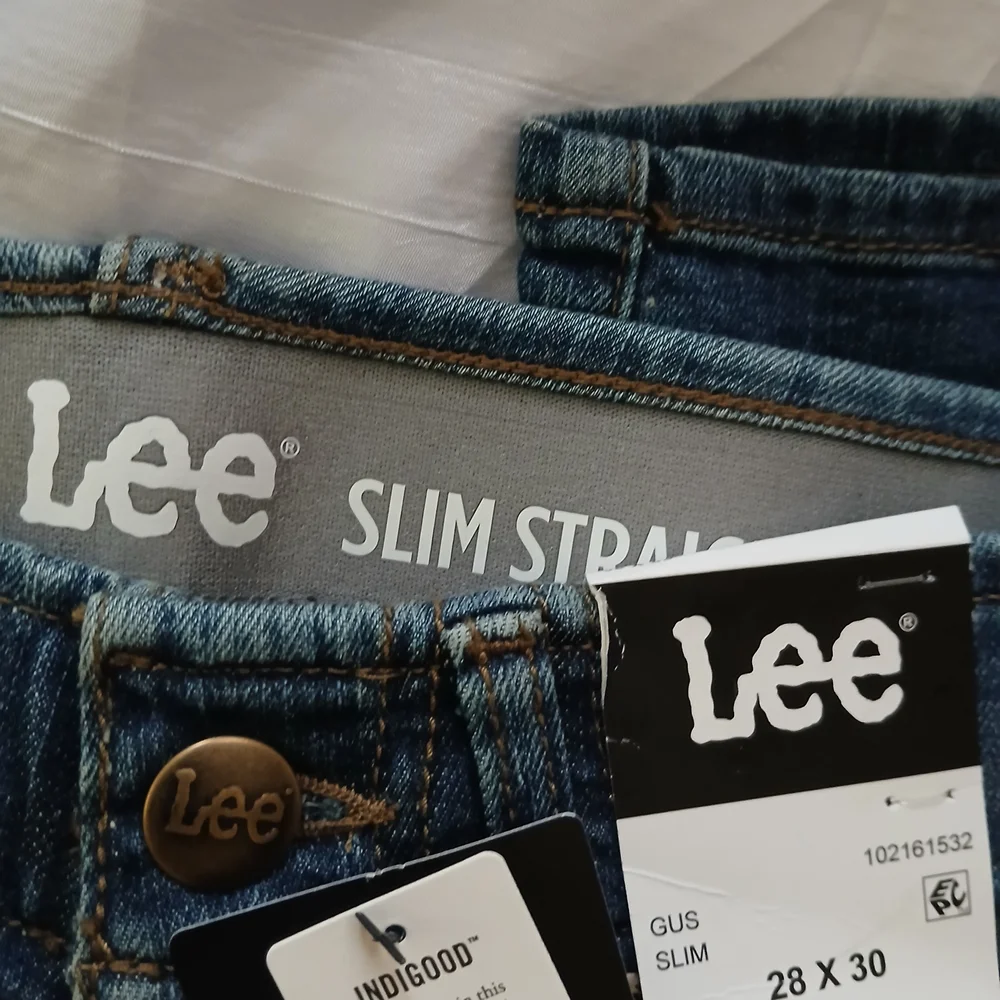 Lee Blue Slim Straight Jeans Premium Denim